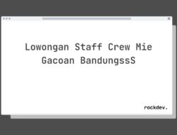 Lowongan Staff Crew Mie Gacoan BandungssS