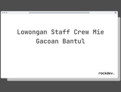 Lowongan Staff Crew Mie Gacoan Bantul